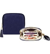 shunmei Small Travel Jewelry Case Mini Travel Jewelry Bag Portable Organizer Storage Pouch for Ne...
