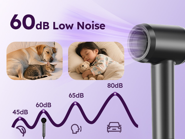 quiet hair dryer low noise