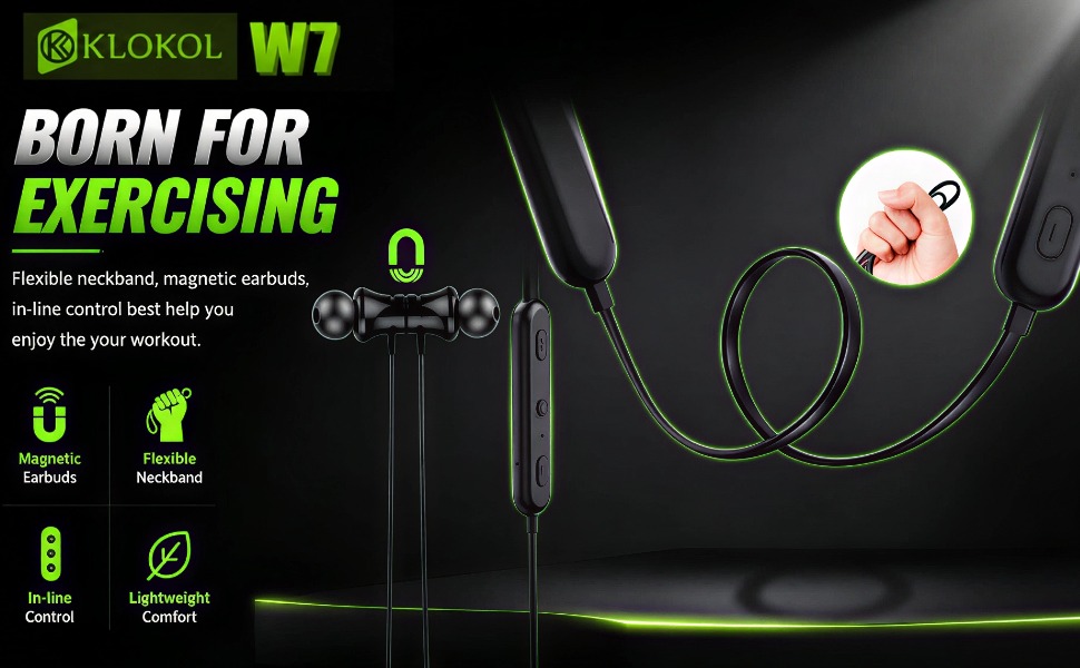 Bluetooth neckband Headphones