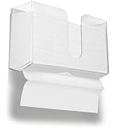 HIIMIEI Acrylic Paper Towel Dispenser Wall Mount for Multi-Fold Paper Towel,C-Fold, Zfold, Tri fo...