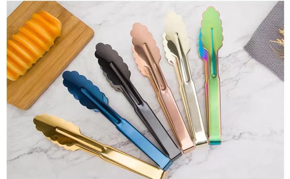 colorful tongs