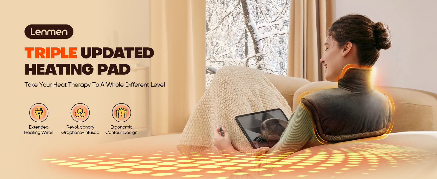 TRIPLE UPDATED HEATING PAD