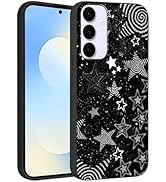 Vulfwela for Samsung Galaxy S25 FE 5G 6.7'' Cute Cool Black Star Phone Case, Aesthetic Trendy Y2K...