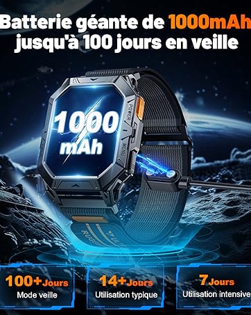100-Day Battery Life,2.13&amp;#34; AMOLED Outdoor Sports Smartwatch