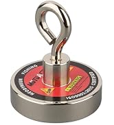 MUTUACTOR Powerful Fishing Magnet,1.89” Neodymium Rare Earth Magnet Heavy Duty,300lbs Strong Pull...