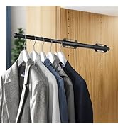 Valet Rod for Closet Pull Out, 12" Adjustable extending closet rod, Standard Retractable closet r...