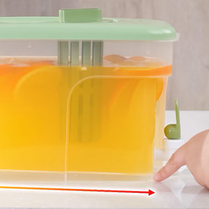 Thoughtful tilted bottom design