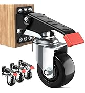 SPACEKEEPER Workbench Casters kit 920 Lbs Retractable Casters Heavy Duty Bench Caster Wheels Side...