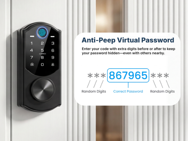 Privacy Protected Passcode Anti Peeping Touch Pad Security