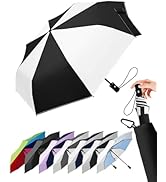 LILAC Windproof Travel Umbrella for Rain - 43" Auto Open Close 8-Rib Compact, Stylish Color Block...