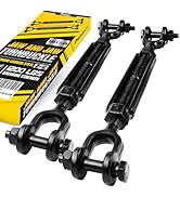 [Premium] 2 Pack 3/8”x11.4” Ultra Durable Jaw and Jaw Turnbuckle, 1200 lbs Working Load Limit, We...