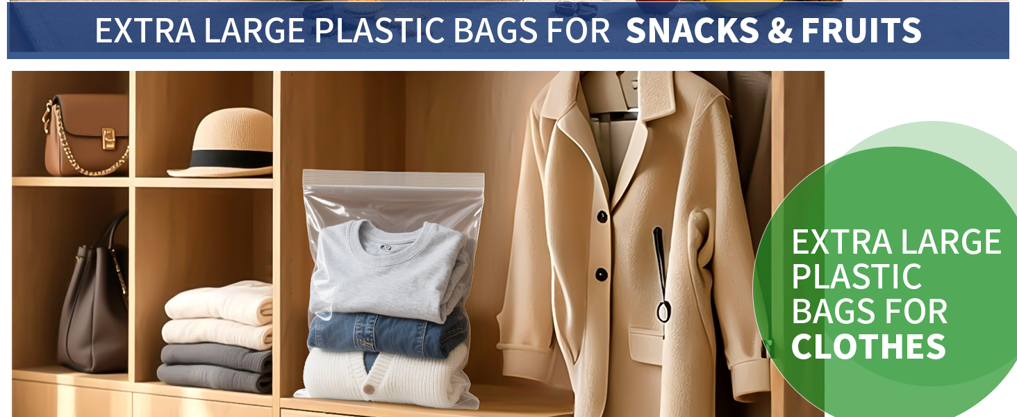 EXTRA LARGE PLASTICBAGS FOR CLOTHES