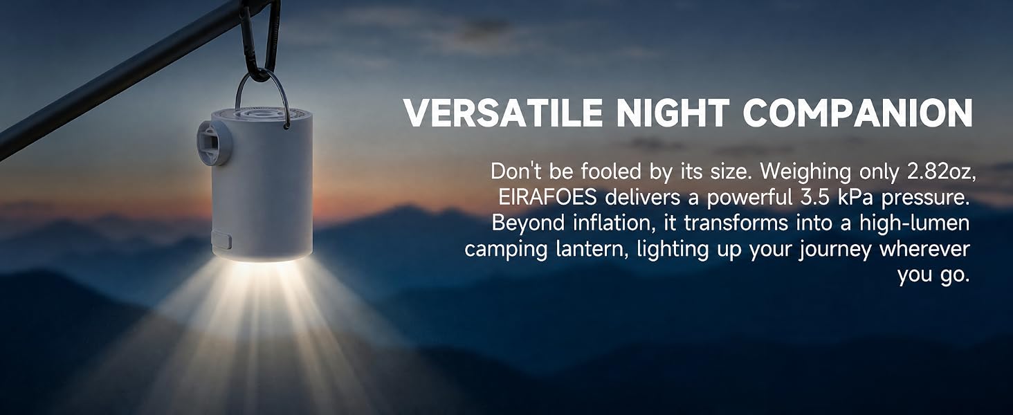 Mini air pump versatile night companion
