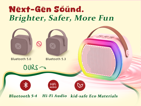 High Quality HiFi Sound Karaoke Machine with Bluetooth for Kids