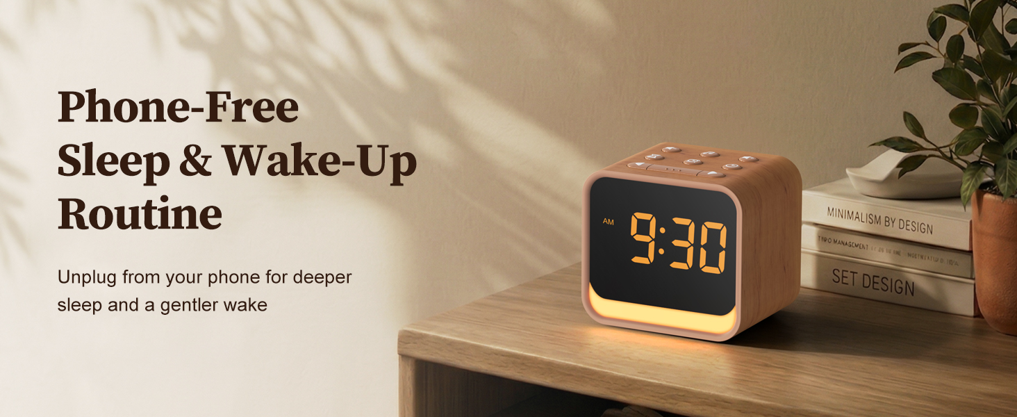 Sound Machine Alarm Clock for Bedrooms