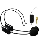 Wireless Microphone System for 2 People, 2.4G Dual Wireless Headset Mics Ideal for Speakers, Voic...