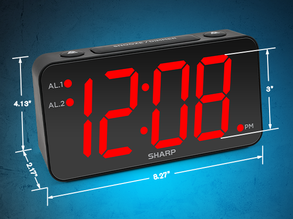 This automatic time setting clock is perfect for bedroom, nightstand, bathroom, office kids room den