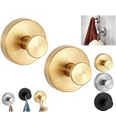 Stainless Steel Vacuum Suction Hooks for Shower, Bathroom, Mirror - No Drill, Hanging Towels (2, ...