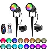 Halloween Christmas Decoration: RGBW Spotlight Outdoor Remote Control 16 Color Changing Landscape...