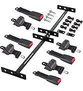 10L0L Universal 4 Passenger(2+2) Golf Cart Seat Belt Kit for EZGO, Yamaha, Club Car, Fits Front R...