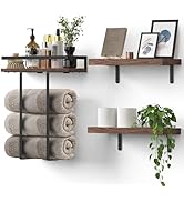 Towel Racks for Bathroom-Wall Mounted Floating Shelves for Wall Bathroom Bedroom Kitchen Living R...