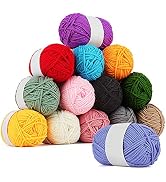 Coopay Yarn for Crocheting &amp; Knitting, 25gx14 Colors Crochet Yarn 1071yd Acrylic Yarns for Croche...
