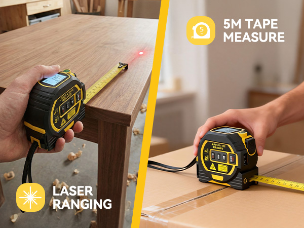 digital tape measure with laser