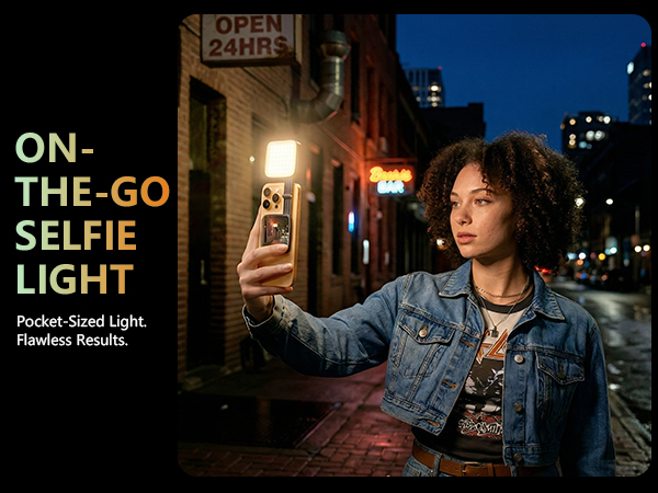 On-the-Go Selfie Light with Pocket-Sized Light