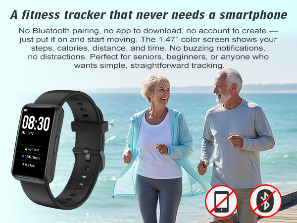 Fitness Tracker No Bluetooth No APP