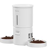 Miaosical Automatic Cat Feeder for 2 Cats,4.2L Flexible Schedule,6 Meals/Day,1-12 Portions/Meal,D...