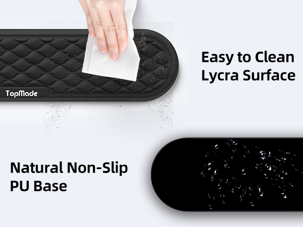 Easy to Clean Lycra Surface Natural Non-Slip PU Base