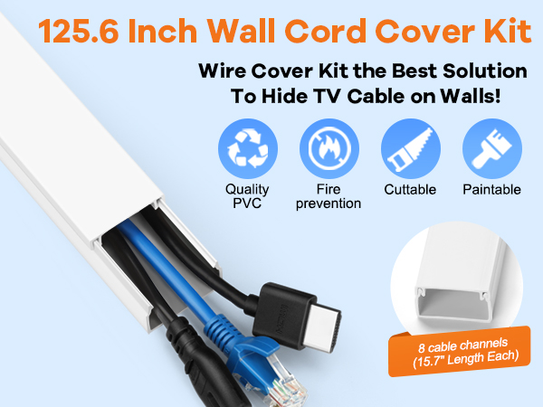 wall cord cover kit