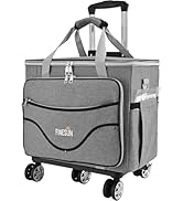FINESUN Rolling Tote Bag for Women Teacher Bag Rolling Cart Briefcase with Wheels Carry on Wheele...
