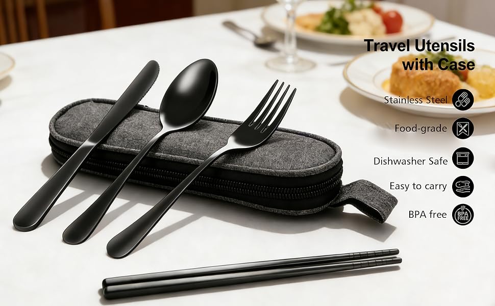 Portable Travel Utensil Sets