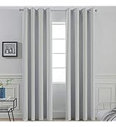 Yakamok Soft and Smooth Blackout Curtains for Bedroom - Grommet Thermal Insulated Room Darkening ...