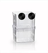 Boxtech Aquarium Fish Tank Hatchery Incubator Breeding Box, Acrylic White Breeder Isolation Divid...