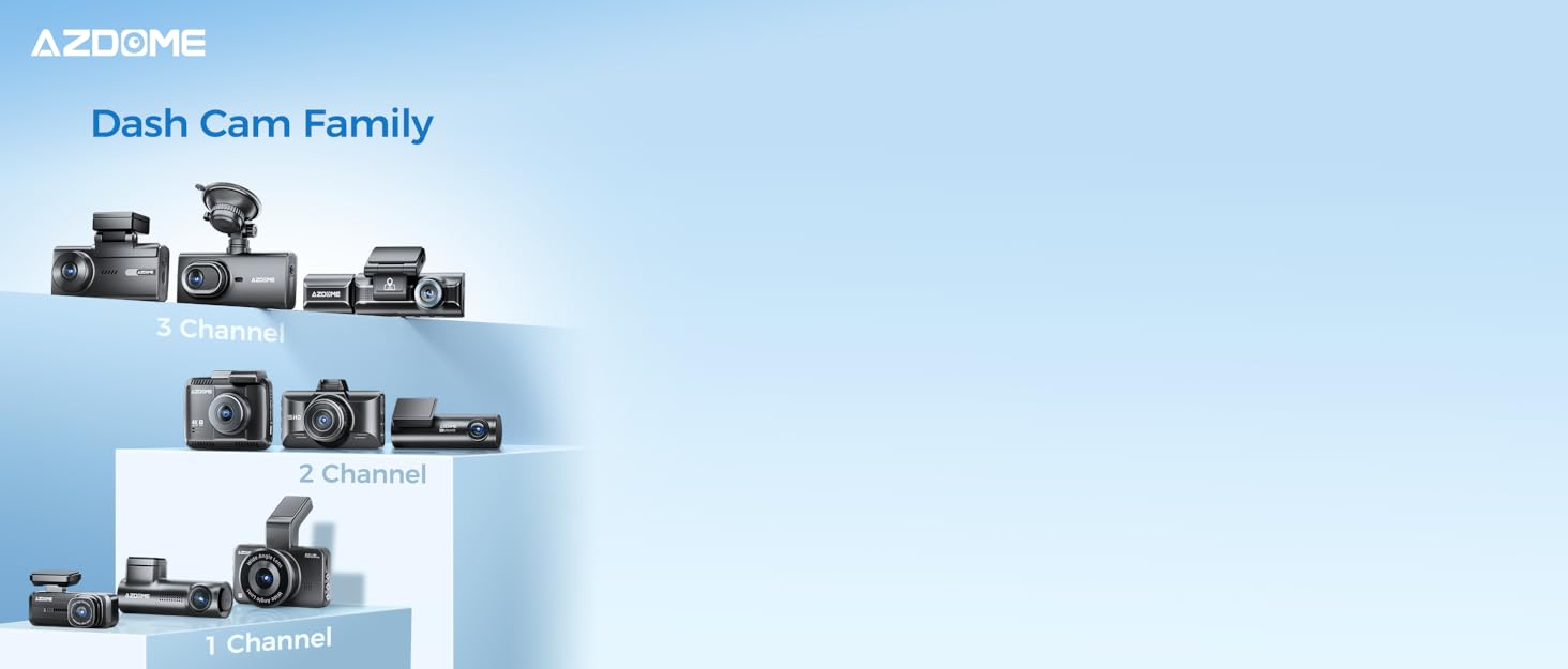 azdome dash cam family 3 channel dash cam dual dash cam front dash cam