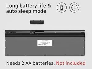 Long battery life &amp; auto sleep mode