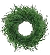 24 inch Norfolk Pine Wreath, Realistic Christmas Wreath for Front Door,Artificial Real Touch Gree...