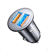 AINOPE QC3.0 USB Car Charger,Cigarette Lighter USB Charger,Fast Car Charger | [Mini &amp; Zinc Alloy]...