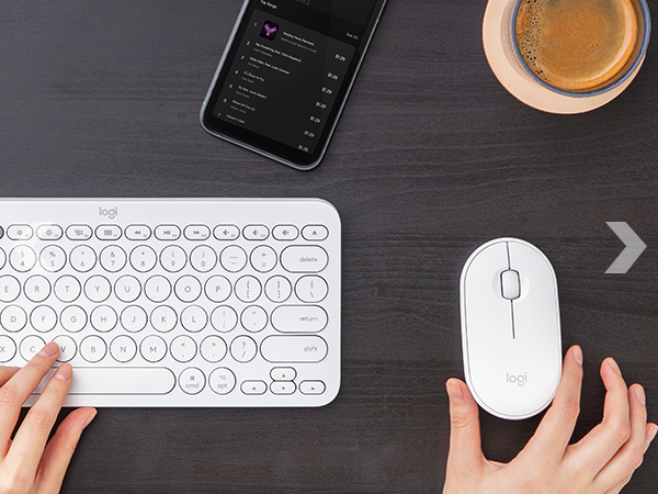 k380 wireless compact keyboard and m350 wireless compact mouse off-white