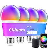 Odnora Smart Light Bulbs, Smart Bulbs That Work with Alexa &amp; Google Assistant, 9W A19 LED Light B...