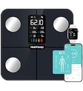 Digital Bluetooth Body Fat Scale – Ultra-Precise Smart Bathroom Weight Scale with 15 Body Composi...