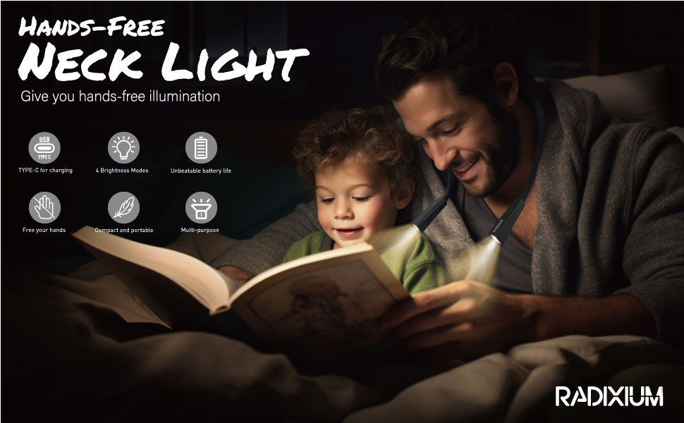 Hanging neck book lamp
