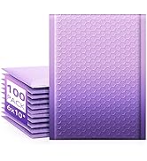 Fuxury Opaque Bubble Mailers 6x10 Inch 100 Pack Gradient Purple Cute Design Padded Envelopes Stro...
