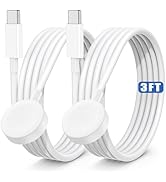 2Pack for Apple Watch Charger USB C Magnetic iWatch Charger Cable Fast Charging Cord Compatible w...