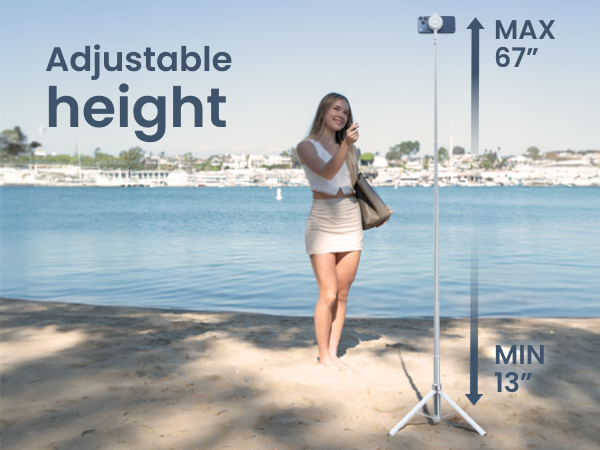 Auto-open phone tripod for travel and outdoor filming