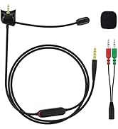 Toeasor QC35 Boom Microphone Gaming Cable, Detachable QuietComfort 35 Mic Audio Cable Compatible ...
