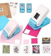 BAOFALI 2Pcs/Set 1X0.8inch Rectangular Postage Stamp with 1" Square Punch Set, Scalloped Rectangl...