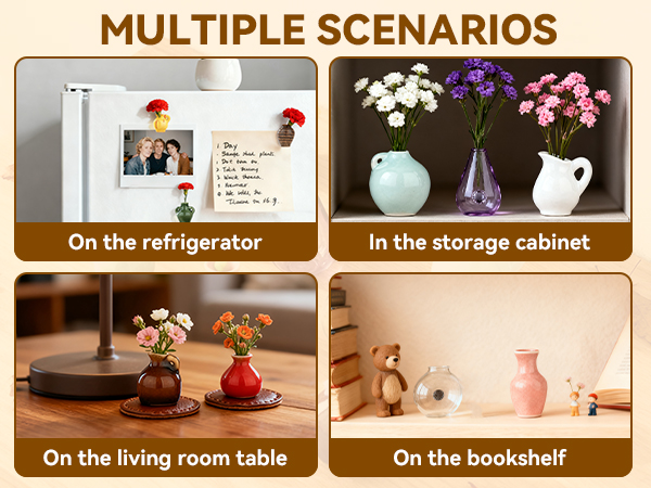 Tiny Magnetic Bud Vase Set